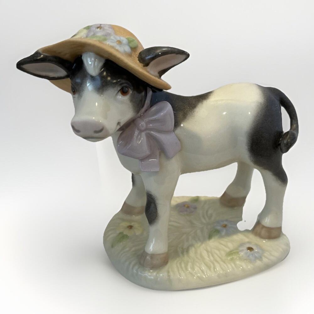 Lenox Figurine Petunia The Spring Cow Fine Porcelain No Box 5”